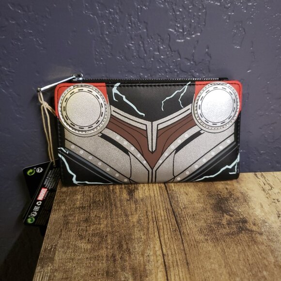 Loungefly Marvel Studios Thor Love and Thunder Wallet NEW Glows in the Dark - Picture 1 of 3